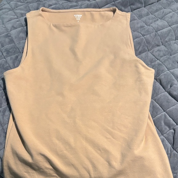 Express Tops - Express Women's Sleeveless Tank Top - Light Beige